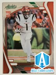 2021 Absolute Football Ja’marr Chase Green Foil Rookie Card RC #105 Bengal